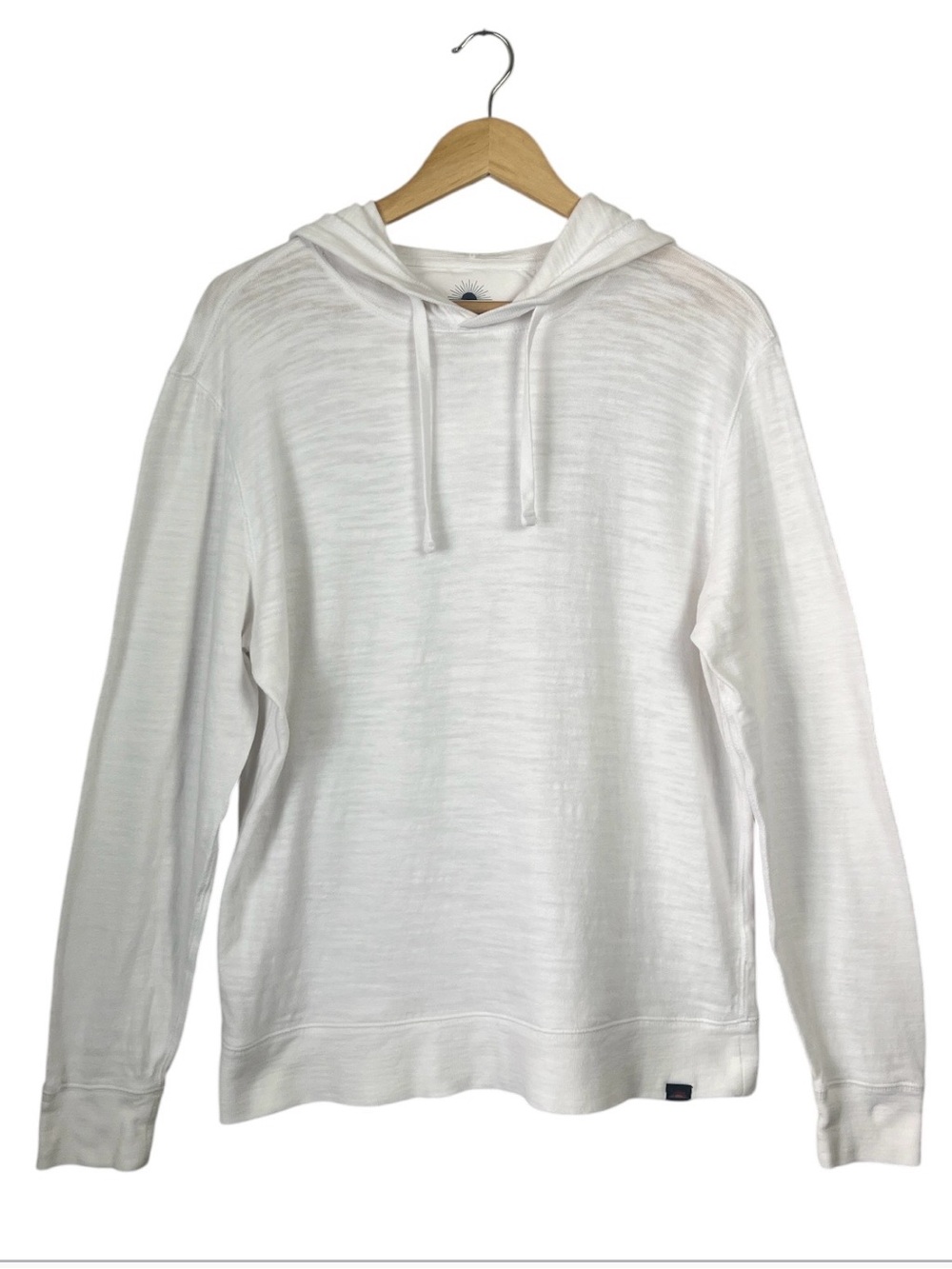 Faherty Men’s Organic Cotton Lightweight Hoodie White Large